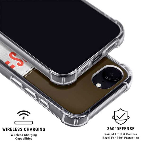 NFL Cleveland Browns White Striped iPhone 16e MagSafe Case