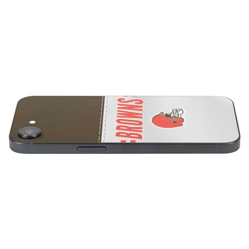 NFL Cleveland Browns White Striped iPhone 16e Skin