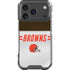 NFL Cleveland Browns White Striped iPhone 18 Pro Clear Case
