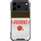 NFL Cleveland Browns White Striped iPhone 18 Pro Max Clear Case