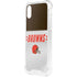 NFL Cleveland Browns White Striped iPhone XS Clear Case