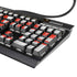 NFL Cleveland Browns White Striped K95 RGB PLATINUM Mechanical Gaming Keyboard Skin