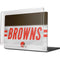 NFL Cleveland Browns White Striped MacBook Pro 14in (2021-24) Case plus Skin