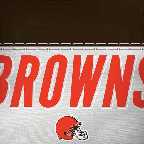 NFL Cleveland Browns White Striped MacBook Skins