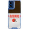 NFL Cleveland Browns White Striped Moto G 5G (2024) Clear Case