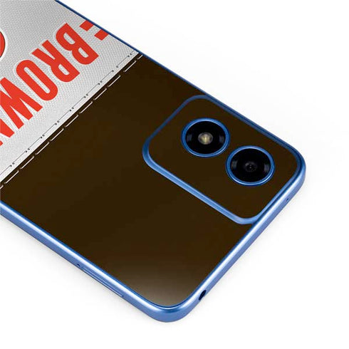 NFL Cleveland Browns White Striped Moto G Play 4G (2024) Skin