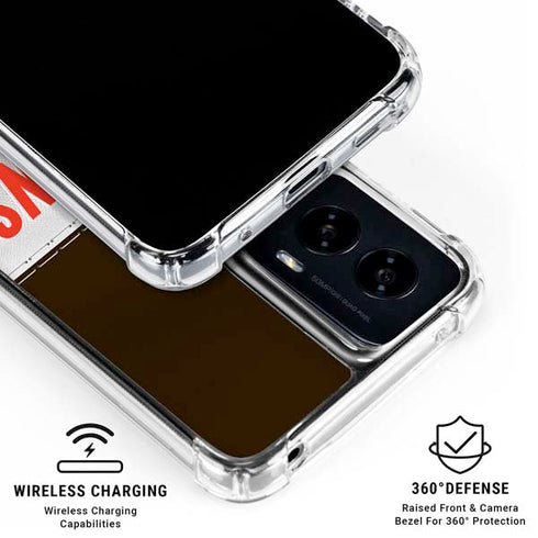 NFL Cleveland Browns White Striped Moto G Power 5G (2024) Clear Case