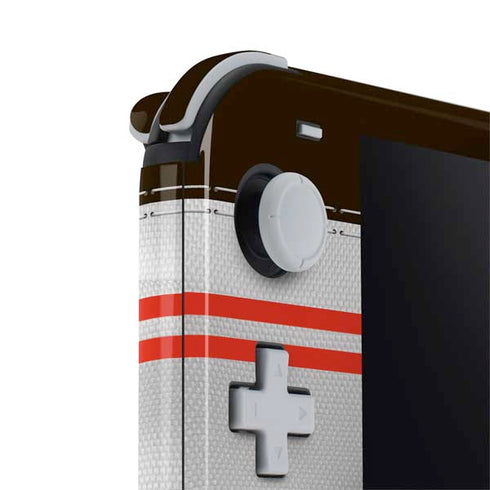 NFL Cleveland Browns White Striped Nintendo Switch Lite Skin