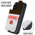 NFL Cleveland Browns White Striped Otterbox Defender iPhone Skin