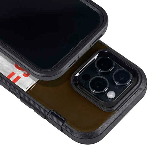 NFL Cleveland Browns White Striped Otterbox Defender iPhone Skin