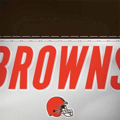 NFL Cleveland Browns White Striped PlayStation 4 Gold Wireless Headset Skin