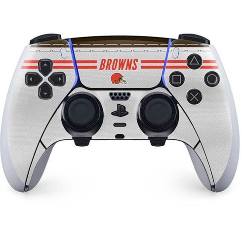 NFL Cleveland Browns White Striped PlayStation PS5 Skins