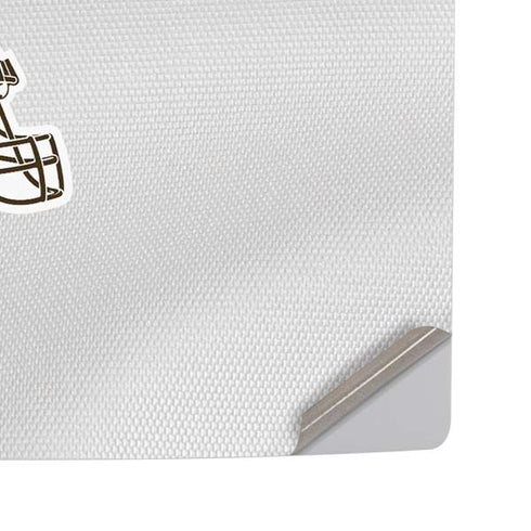 NFL Cleveland Browns White Striped PS5 Pro Disk Console Skin