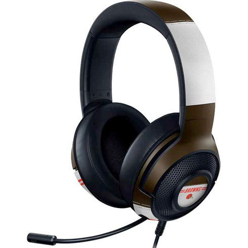 NFL Cleveland Browns White Striped Razer Kraken X Skin