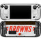 NFL Cleveland Browns White Striped Steam Deck Handheld Gaming Computer OLED Skin