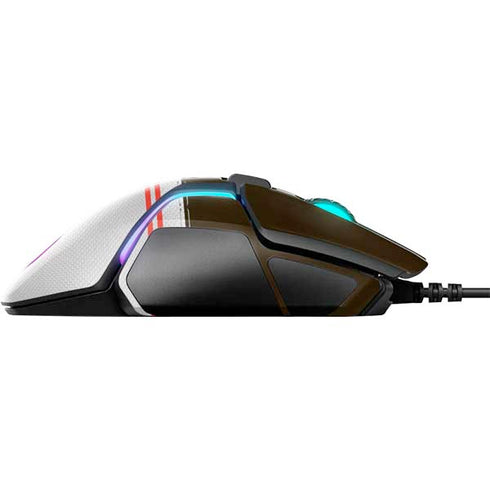 NFL Cleveland Browns White Striped SteelSeries Rival 600 Gaming Mouse Skin