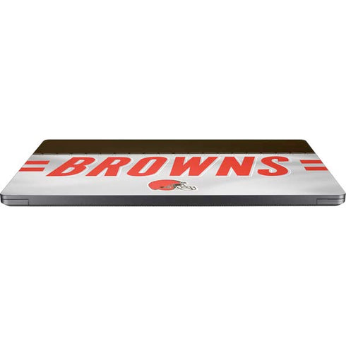 NFL Cleveland Browns White Striped Surface Laptop 7 13.8in Skin