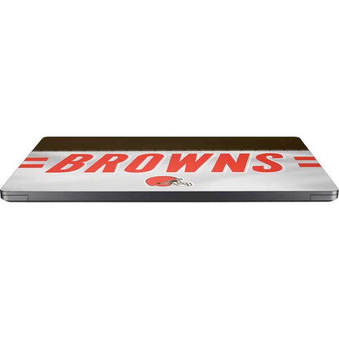 NFL Cleveland Browns White Striped Surface Laptop 7 15in Skin