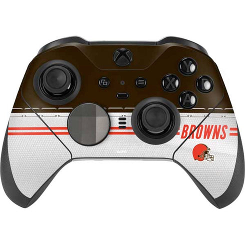 NFL Cleveland Browns White Striped Xbox Elite Wireless Controller Series 2 Skin