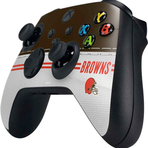 NFL Cleveland Browns White Striped Xbox Series X Controller Skin