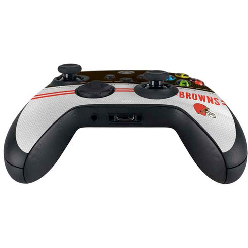 NFL Cleveland Browns White Striped Xbox Series X Controller Skin