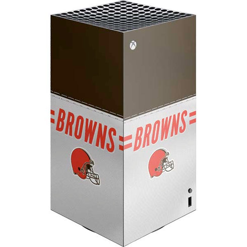 NFL Cleveland Browns White Striped Xbox Series X Skins