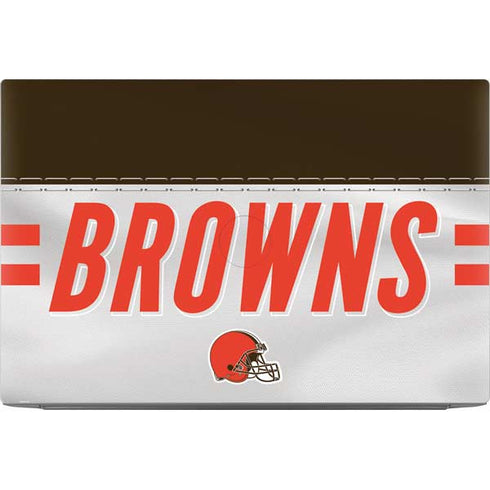 NFL Cleveland Browns White Striped Dell XPS Skin