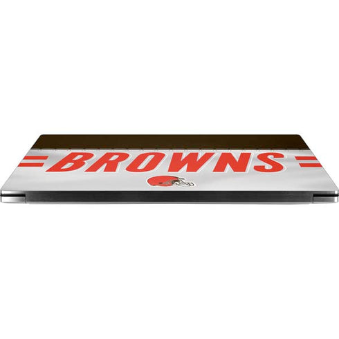 NFL Cleveland Browns White Striped Dell XPS Skin