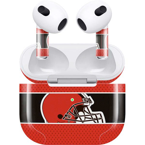 NFL Cleveland Browns Zone Block Apple AirPods (3rd Gen 2021) Skin