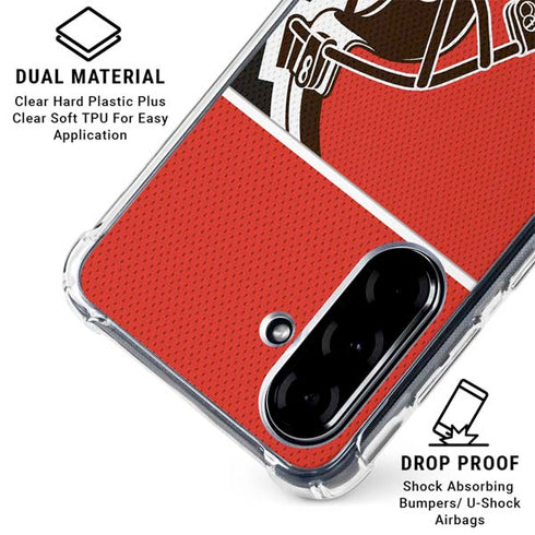 NFL Cleveland Browns Zone Block Galaxy A36 5G Clear Case