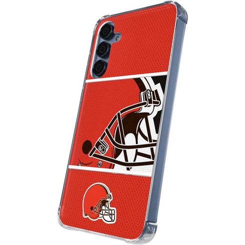 NFL Cleveland Browns Zone Block Galaxy A55 5G Clear Case