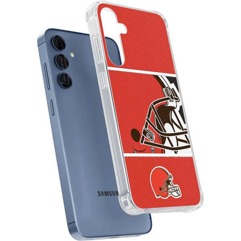 NFL Cleveland Browns Zone Block Galaxy A55 5G Clear Case