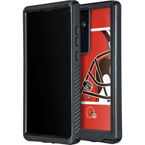 NFL Cleveland Browns Zone Block Galaxy S24 Ultra Waterproof Case