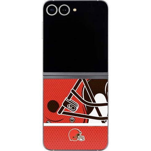 NFL Cleveland Browns Zone Block Galaxy Z Flip6 Skin