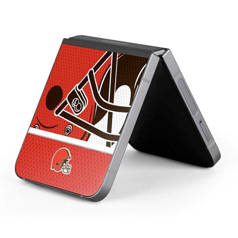 NFL Cleveland Browns Zone Block Galaxy Z Flip6 Skin