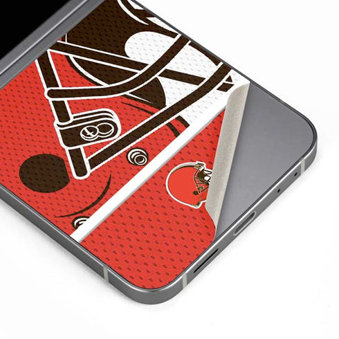 NFL Cleveland Browns Zone Block Galaxy Z Flip6 Skin