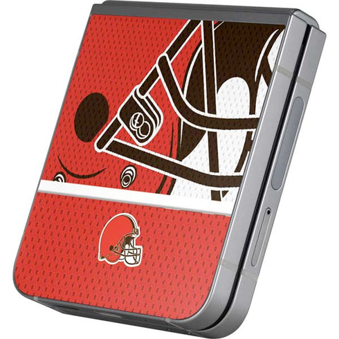 NFL Cleveland Browns Zone Block Galaxy Z Flip6 Skin