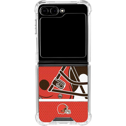 NFL Cleveland Browns Zone Block Galaxy Z Flip6 Clear Case