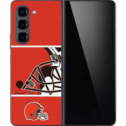 NFL Cleveland Browns Zone Block Galaxy Z Fold5 5G Skin