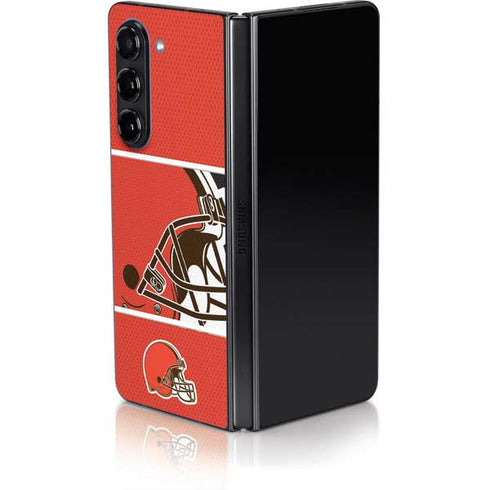 NFL Cleveland Browns Zone Block Galaxy Z Fold5 5G Skin