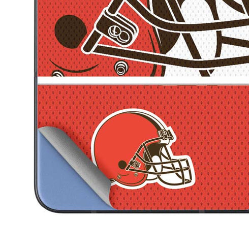 NFL Cleveland Browns Zone Block Galaxy Z Fold5 5G Skin