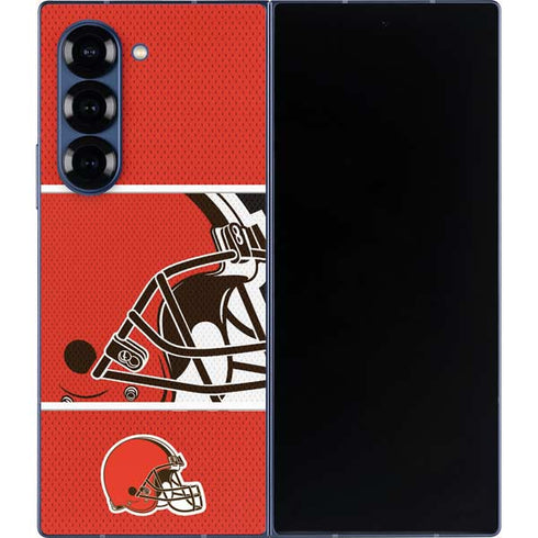 NFL Cleveland Browns Zone Block Galaxy Z Fold6 Skin