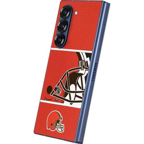 NFL Cleveland Browns Zone Block Galaxy Z Fold6 Skin