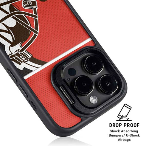 NFL Cleveland Browns Zone Block iPhone 14 Pro Max Kickstand Case