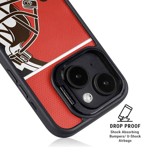 NFL Cleveland Browns Zone Block iPhone 15 Plus Kickstand Case