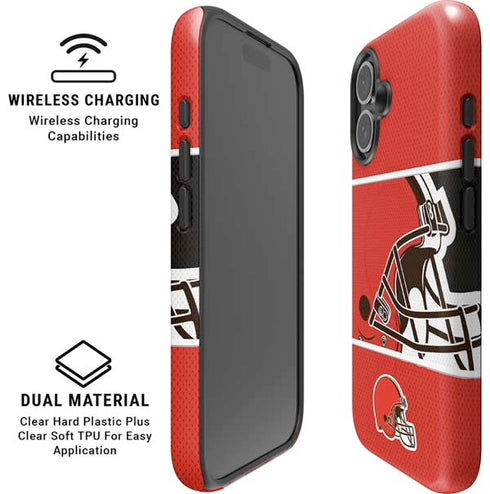 NFL Cleveland Browns Zone Block iPhone 16 Magsafe Impact Case