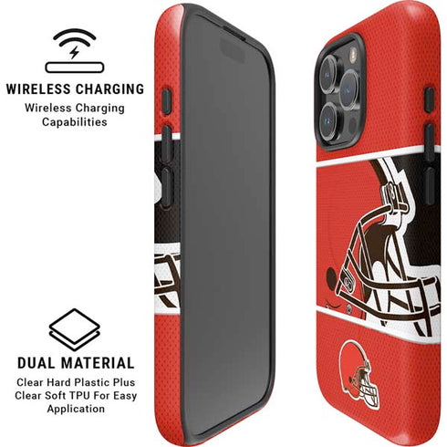 NFL Cleveland Browns Zone Block iPhone 16 Pro Magsafe Impact Case