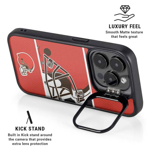 NFL Cleveland Browns Zone Block iPhone 16 Pro Max Kickstand Case