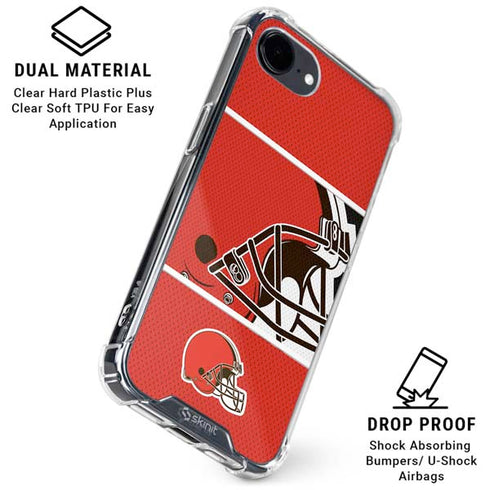 NFL Cleveland Browns Zone Block iPhone 16e Clear Case