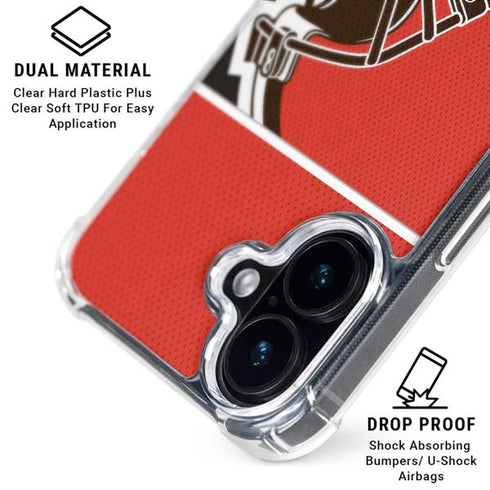 NFL Cleveland Browns Zone Block iPhone 17 Clear Case